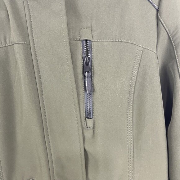 Alpine North Softshell Long Coat in Dark Green Womens Size S - Picture 3 of 13